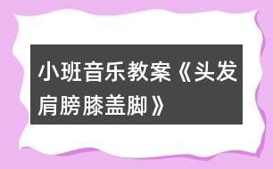 小班音樂教案《頭發(fā)、肩膀、膝蓋、腳》