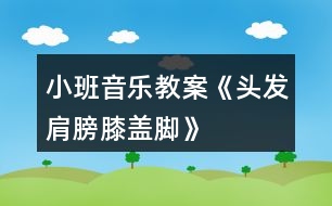 小班音樂(lè)教案《頭發(fā)、肩膀、膝蓋、腳》反思