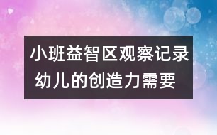 小班益智區(qū)觀察記錄 幼兒的創(chuàng)造力需要鼓勵