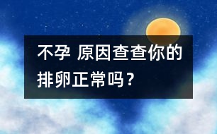 不孕 原因：查查你的排卵正常嗎？