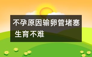 不孕原因：輸卵管堵塞 生育不難