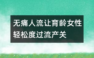 無痛人流——讓育齡女性輕松度過流產關