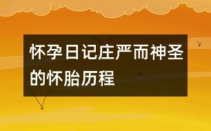 懷孕日記：莊嚴(yán)而神圣的懷胎歷程