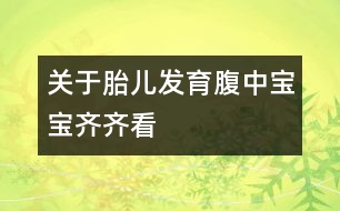 關于胎兒發(fā)育：腹中寶寶齊齊看