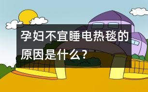 孕婦不宜睡電熱毯的原因是什么？