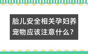 胎兒安全相關：孕婦養(yǎng)寵物應該注意什么？