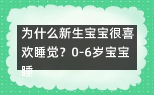 為什么新生寶寶很喜歡睡覺(jué)？0-6歲寶寶睡眠大觀