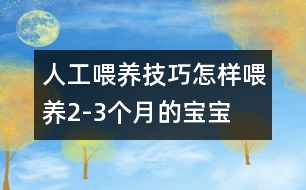 人工喂養(yǎng)技巧：怎樣喂養(yǎng)2-3個月的寶寶