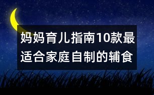 媽媽育兒指南：10款最適合家庭自制的輔食