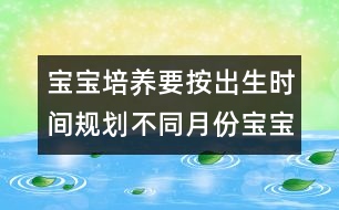 寶寶培養(yǎng)要按出生時間規(guī)劃：不同月份寶寶的養(yǎng)育重點