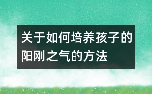 關(guān)于如何培養(yǎng)孩子的陽(yáng)剛之氣的方法