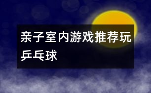 親子室內(nèi)游戲推薦玩乒乓球