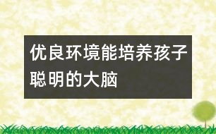 優(yōu)良環(huán)境能培養(yǎng)孩子聰明的大腦