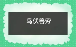 鳥(niǎo)伏獸窮