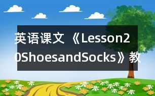 英語課文 《Lesson20ShoesandSocks》教案 教學資料 教學設(shè)計