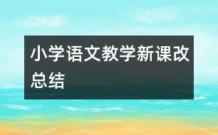 小學(xué)語文教學(xué)新課改總結(jié)