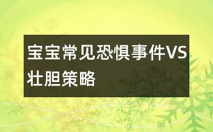 寶寶常見恐懼事件VS壯膽策略