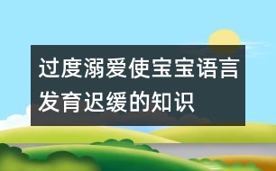 過度溺愛使寶寶語言發(fā)育遲緩的知識