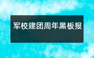 軍校建團周年黑板報