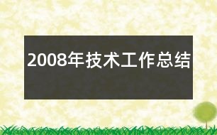 2008年技術工作總結