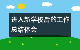 進入新學(xué)校后的工作總結(jié)體會