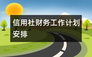 信用社財務工作計劃安排