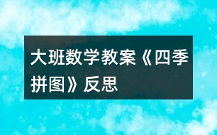 大班數學教案《四季拼圖》反思