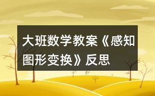 大班數(shù)學教案《感知圖形變換》反思