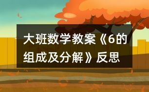 大班數(shù)學(xué)教案《6的組成及分解》反思