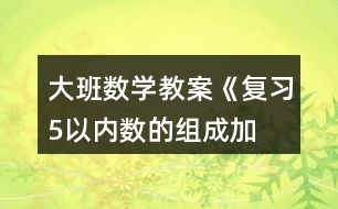 大班數(shù)學(xué)教案《復(fù)習(xí)5以內(nèi)數(shù)的組成、加減》反思