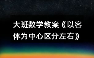 大班數(shù)學(xué)教案《以客體為中心區(qū)分左右》反思