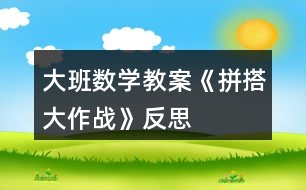 大班數(shù)學(xué)教案《拼搭大作戰(zhàn)》反思