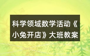 科學(xué)領(lǐng)域數(shù)學(xué)活動(dòng)《小兔開店》大班教案