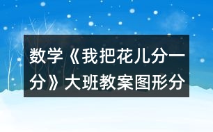 數(shù)學《我把花兒分一分》大班教案圖形分類和二次分類反思