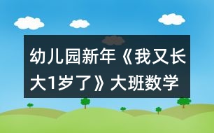 幼兒園新年《我又長大1歲了》大班數(shù)學(xué)教案反思