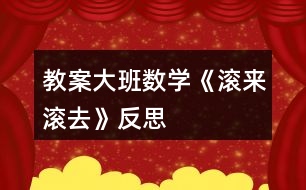 教案大班數(shù)學《滾來滾去》反思