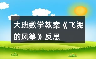 大班數(shù)學(xué)教案《飛舞的風(fēng)箏》反思