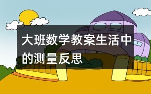 大班數(shù)學教案生活中的測量反思