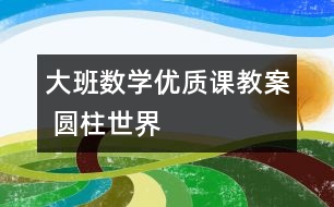 大班數(shù)學(xué)優(yōu)質(zhì)課教案 圓柱世界