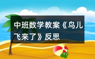 中班數(shù)學(xué)教案《鳥(niǎo)兒飛來(lái)了》反思