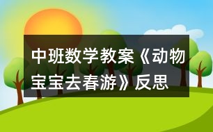 中班數(shù)學(xué)教案《動物寶寶去春游》反思