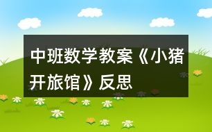 中班數(shù)學(xué)教案《小豬開(kāi)旅館》反思