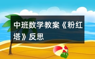 中班數(shù)學(xué)教案《粉紅塔》反思