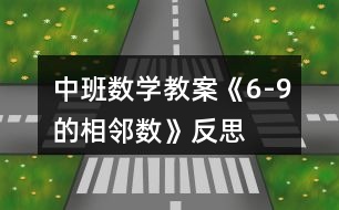 中班數(shù)學教案《6-9的相鄰數(shù)》反思