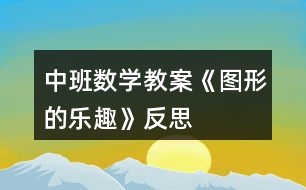 中班數(shù)學(xué)教案《圖形的樂趣》反思