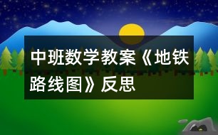 中班數(shù)學教案《地鐵路線圖》反思