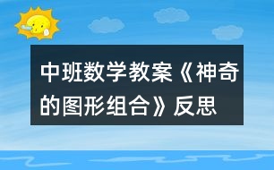 中班數學教案《神奇的圖形組合》反思