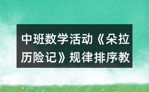 中班數(shù)學(xué)活動《朵拉歷險(xiǎn)記》規(guī)律排序教案反思