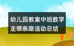 幼兒園教案中班數(shù)學走哪條路活動總結(jié)