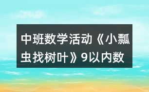 中班數(shù)學(xué)活動(dòng)《小瓢蟲找樹葉》9以內(nèi)數(shù)的認(rèn)識(shí)教案反思